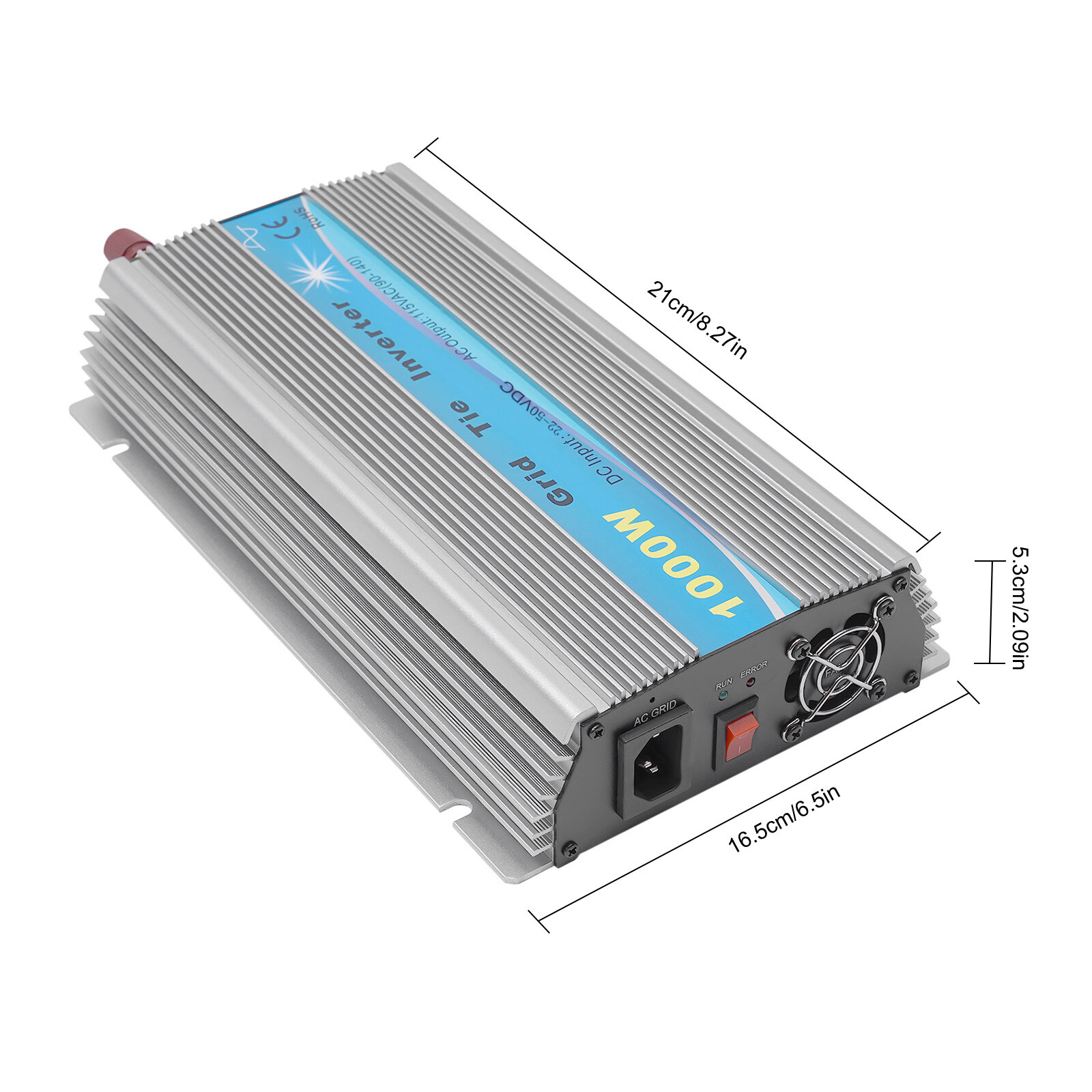 MPPT Grid Tie Solar Inverter AC 90V-140V 1kW Output Pure Sine Wave Inverter NEW
