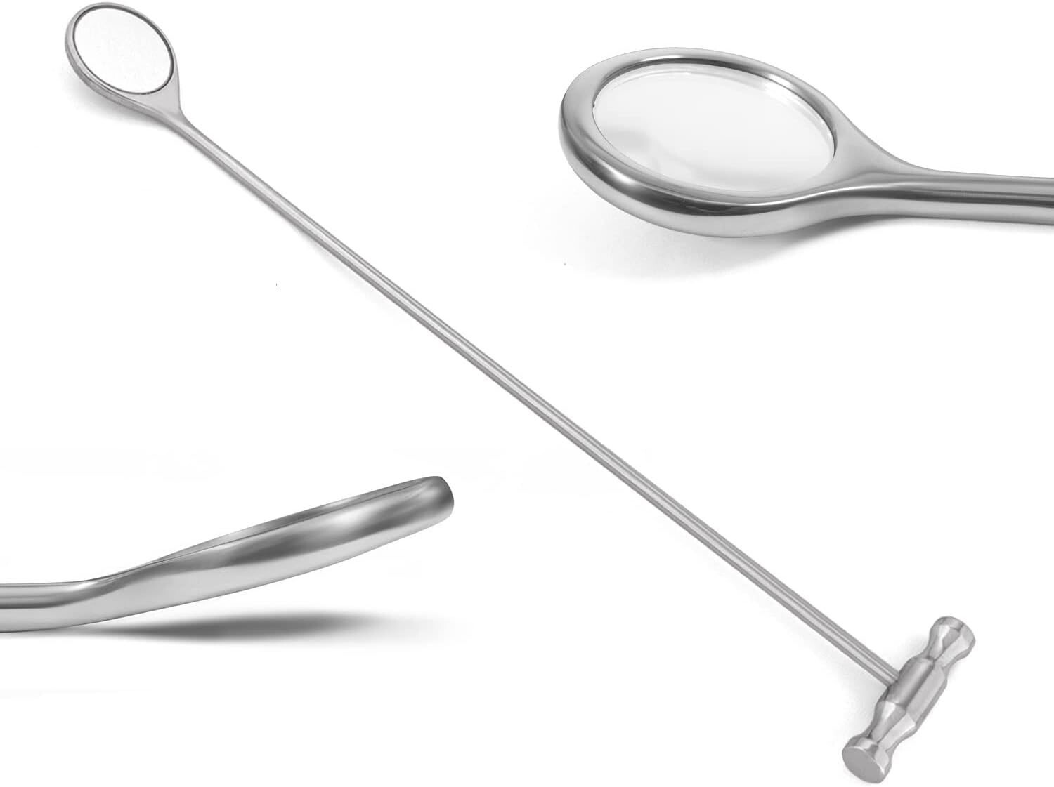 Equine Dental Mouth Mirror Curved Dentistry Instruments 45 degree 50mm