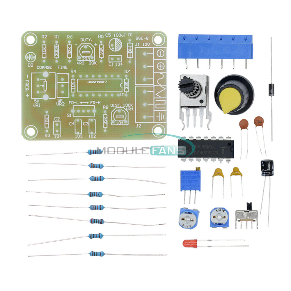 ICL8038 Monolithic Function Signal Generator Module DIY Sine Square Triangle