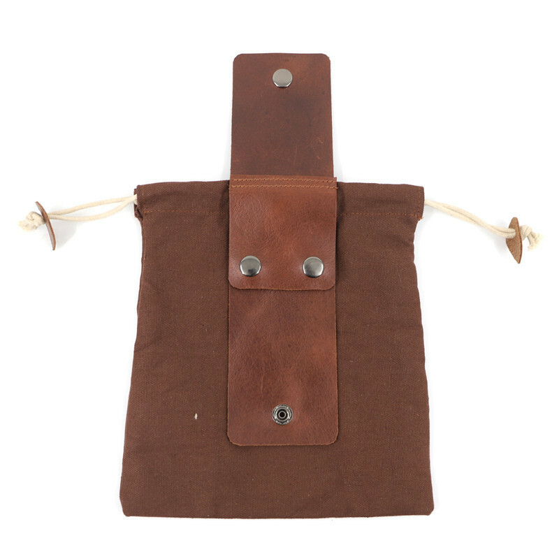 Portable Foldable Metal Detecting Finds Pouch Canvas Drawsting Waist Bag Outdoor