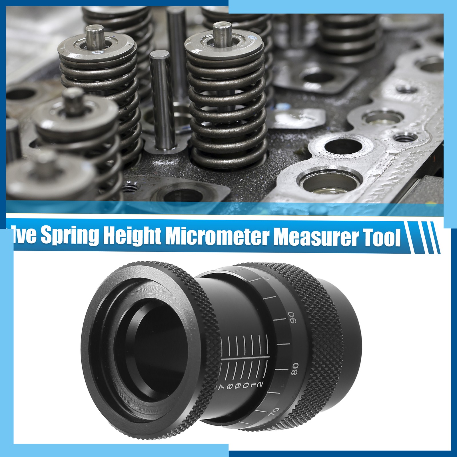 Universal Pack(1) Valve Spring Height Micrometer Measurer Metal Black
