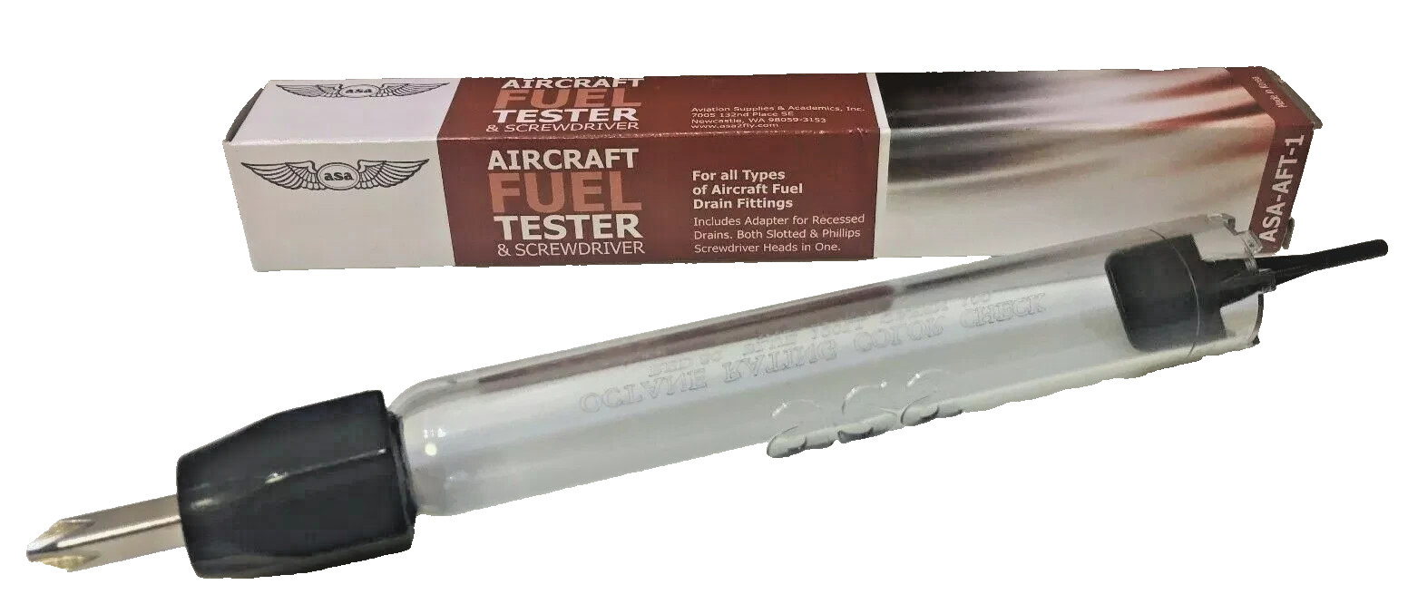 ASA AIRCRAFT FUEL TESTER & SCREWDRIVER Part # ASA-AFT-1