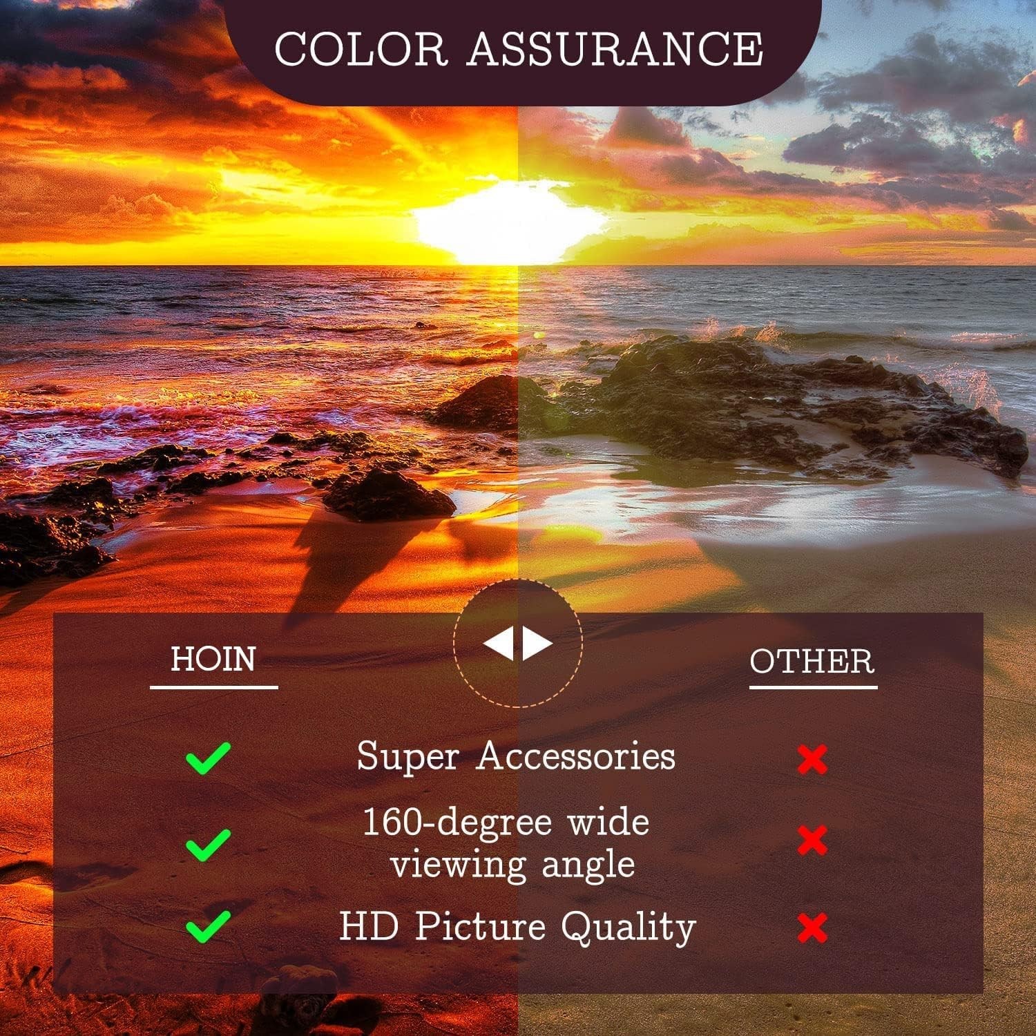 Foldable 80" 4K HD Projector Screen w/ Stand & Carry Bag - Wide Angle