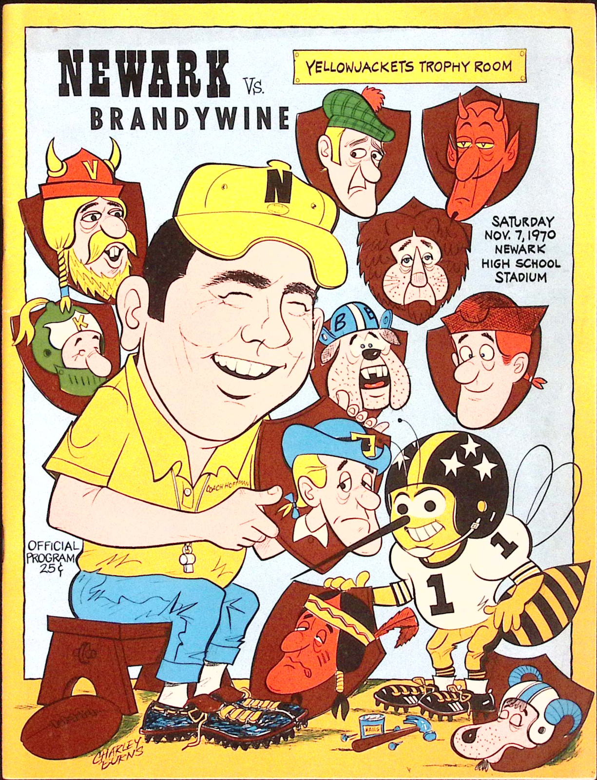 1970 Newark Yellowjaclets vs Brandywine High School Football Program