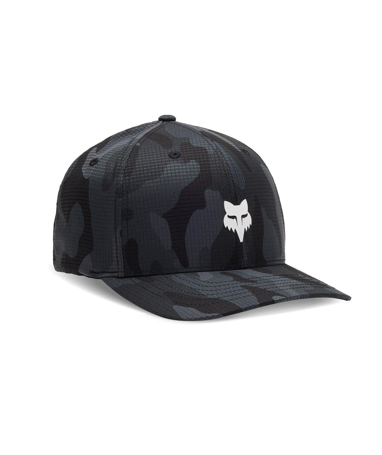 Fox Men's Fox Head Camo Tech Flexfit Hat Black Camo L/XL