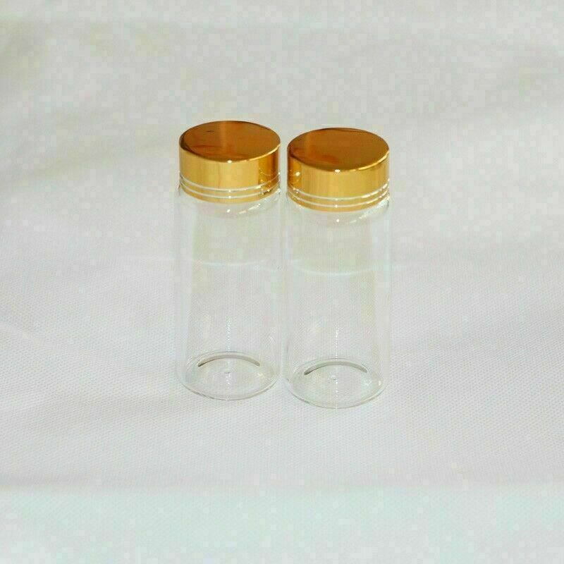 2Pcs 37x90mm Tiny Small Empty Clear 65ml Bottles Glass Vials With Screw Cap Hot