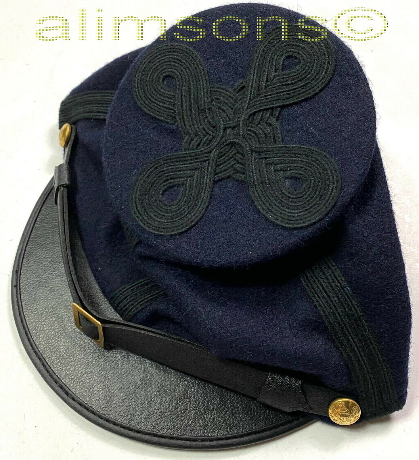 CIVIL WAR US UNION SENIOR GENERAL OFFICER WOOL KEPI FORAGE BUMMER-ALL SIZES!!!