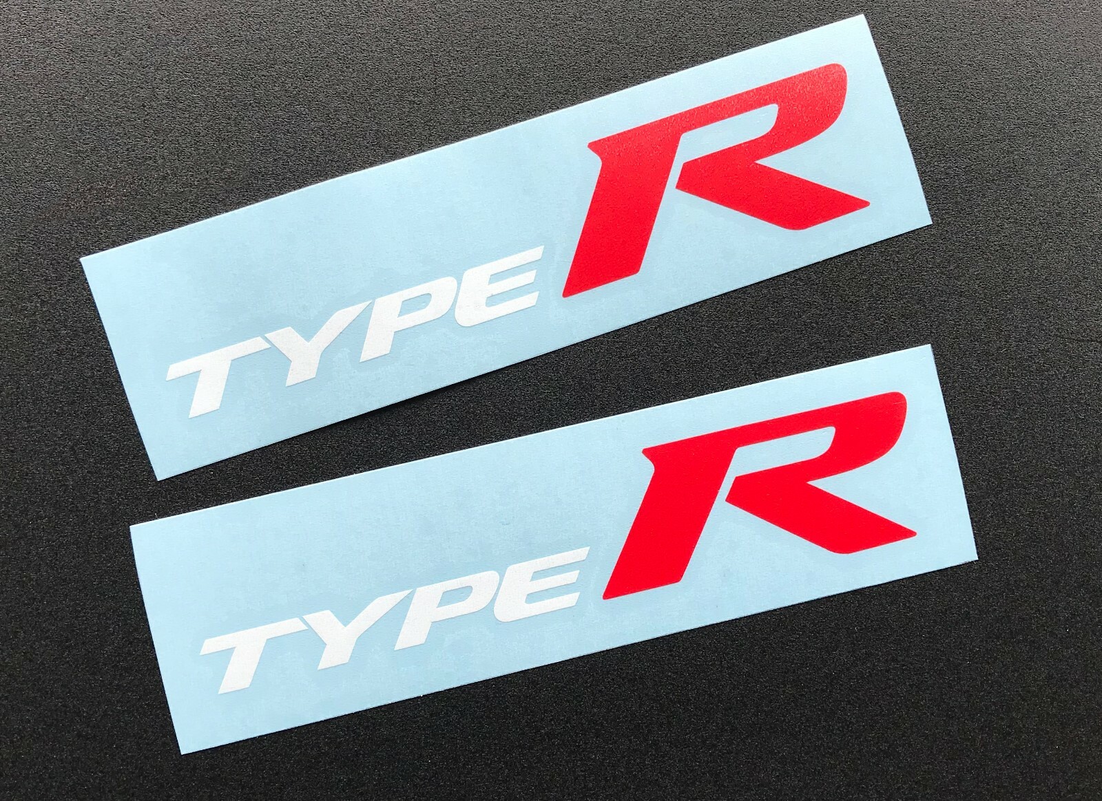 Type R vinyl decals for Honda vehicles - Set of 2 White/Red (Premium)