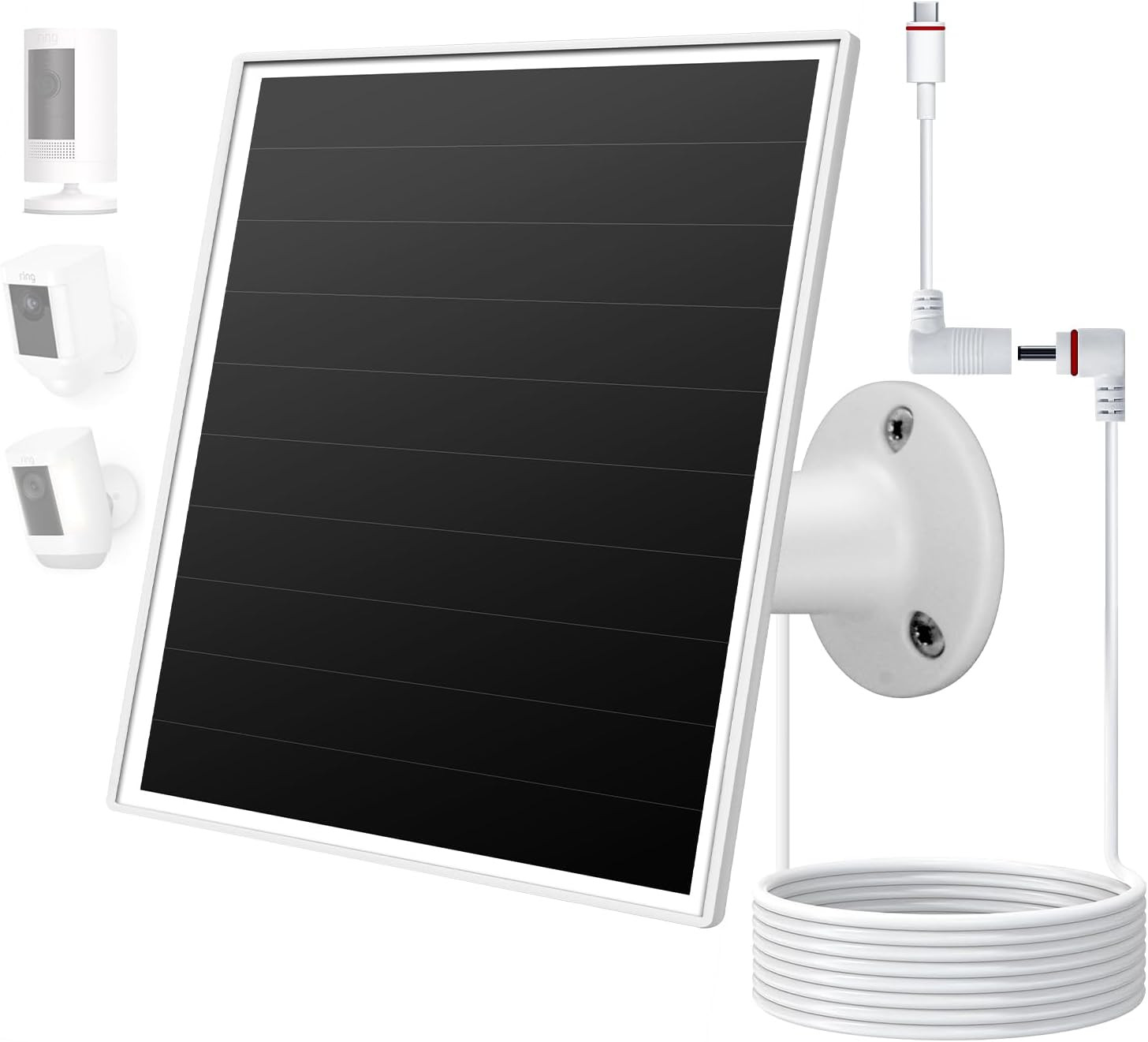 6W Solar Panel for Ring Camera, Solar Charger Compatible with Ring Spotlight/Sti