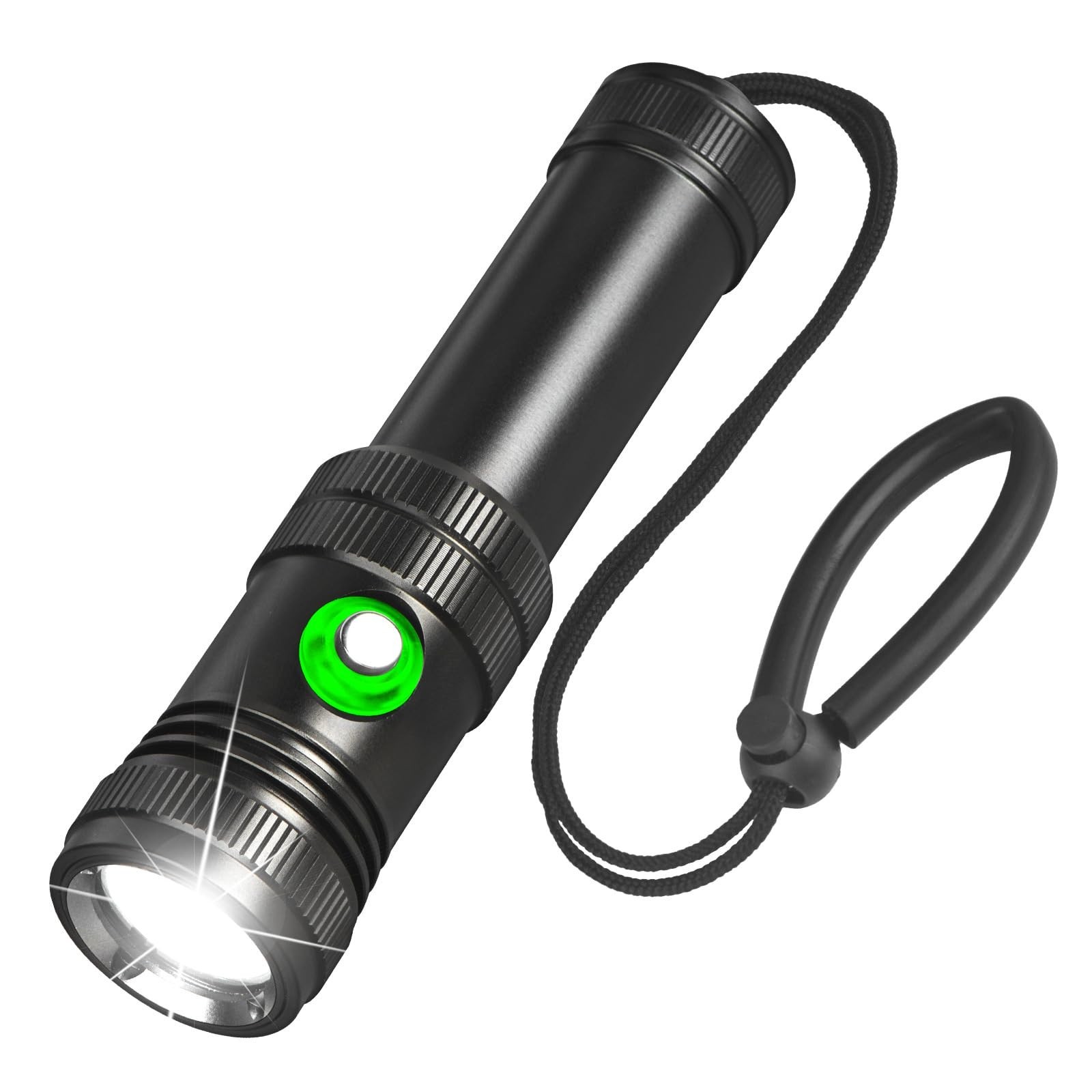 Super Bright 2000 Lumens Dive Light - 4 Modes, IP68 Waterproof, USB Rechargeable