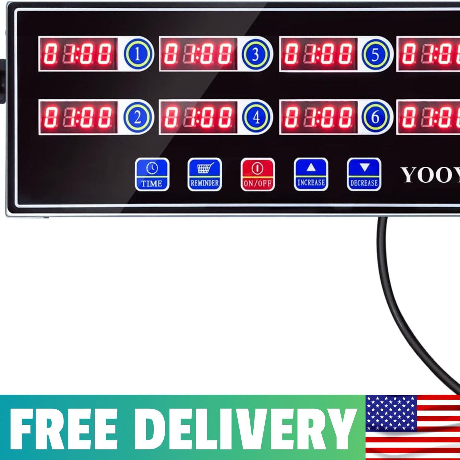 Precision Kitchen Timers For Cooking – 8 Channel Commercial Kitchen Timer Restau
