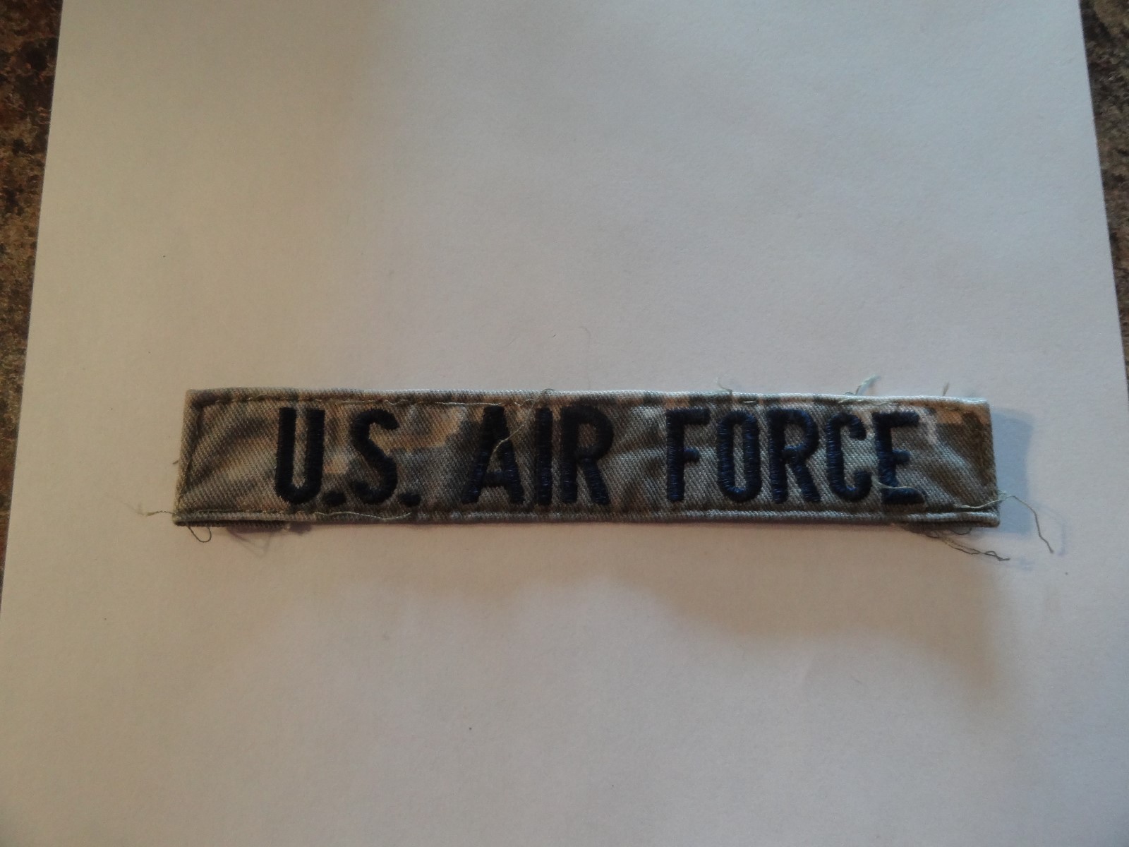 MILITARY PATCH US AIR FORCE NAME TAPE SEW ON FOR ACUS OLDER DIGITAL COMBAT USED
