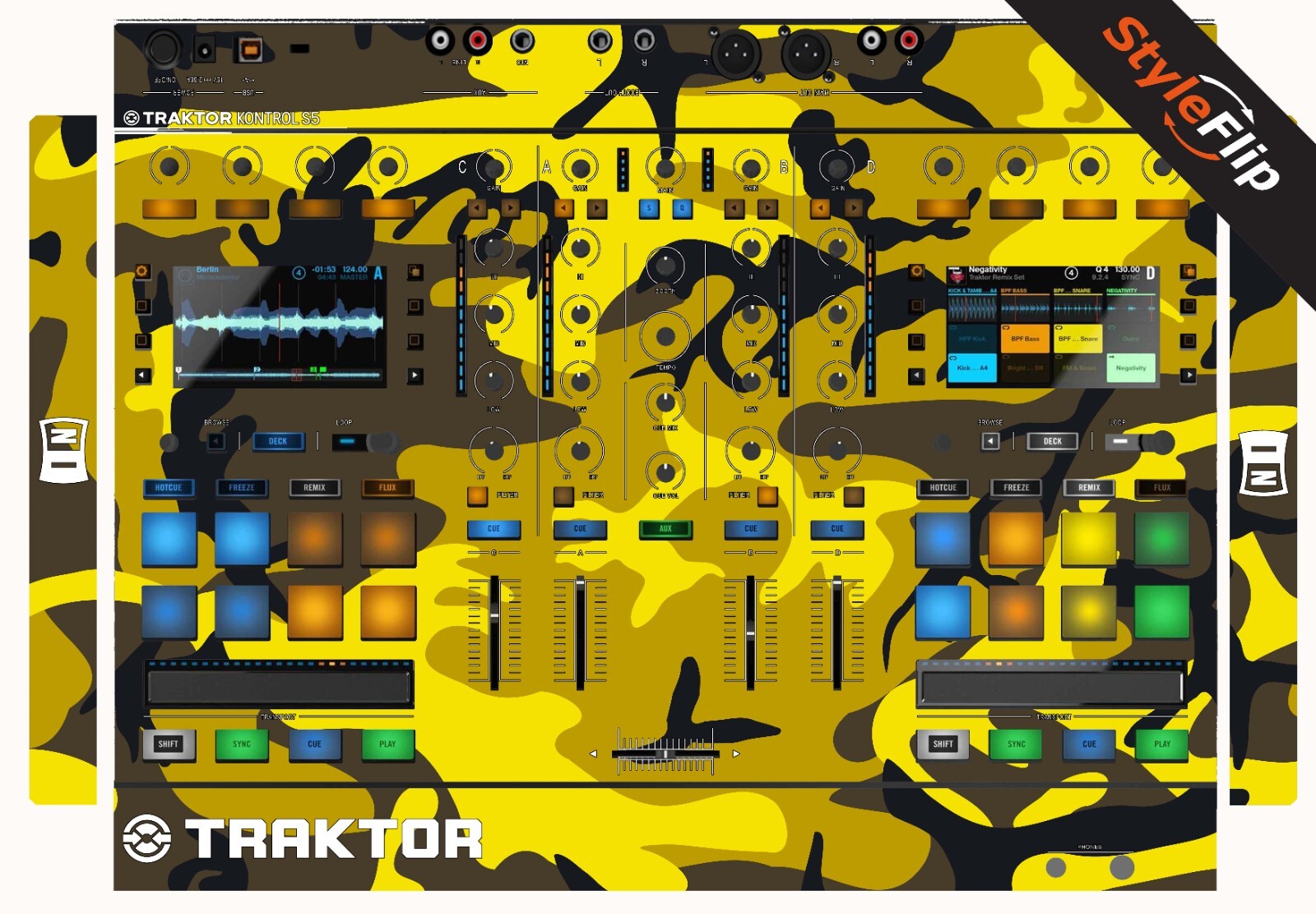 Native Instruments TK S5 Skin | Yellow Camo | Protective Decal | StyleFlip Skins