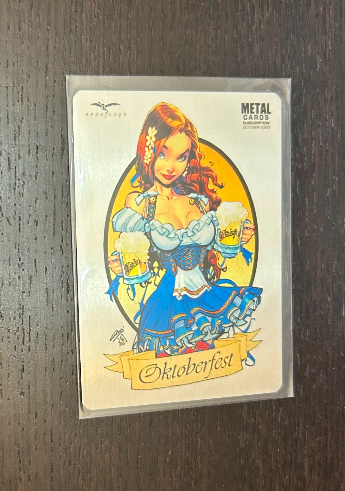 ZENESCOPE METALLIC CARD (152) -- Oktoberfest -- Bad Girl Metal Card Limited