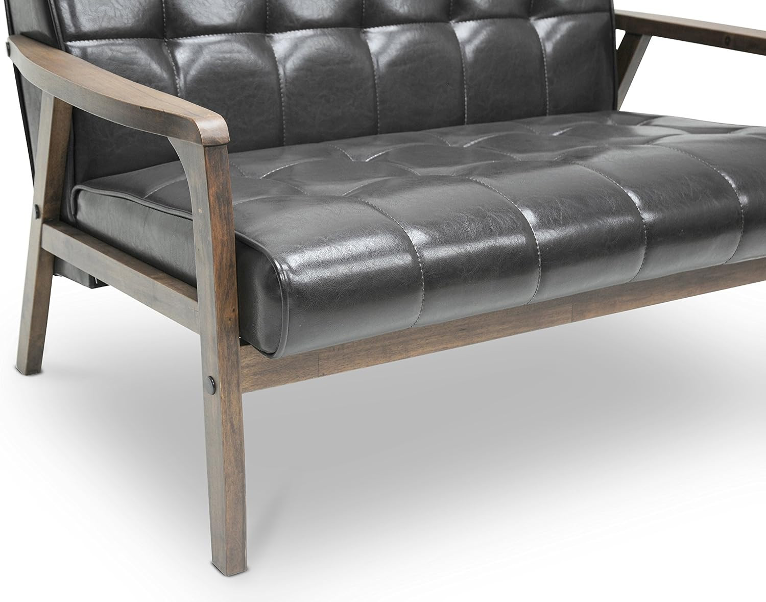 Mid-Century Masterpieces Love Seat, Brown