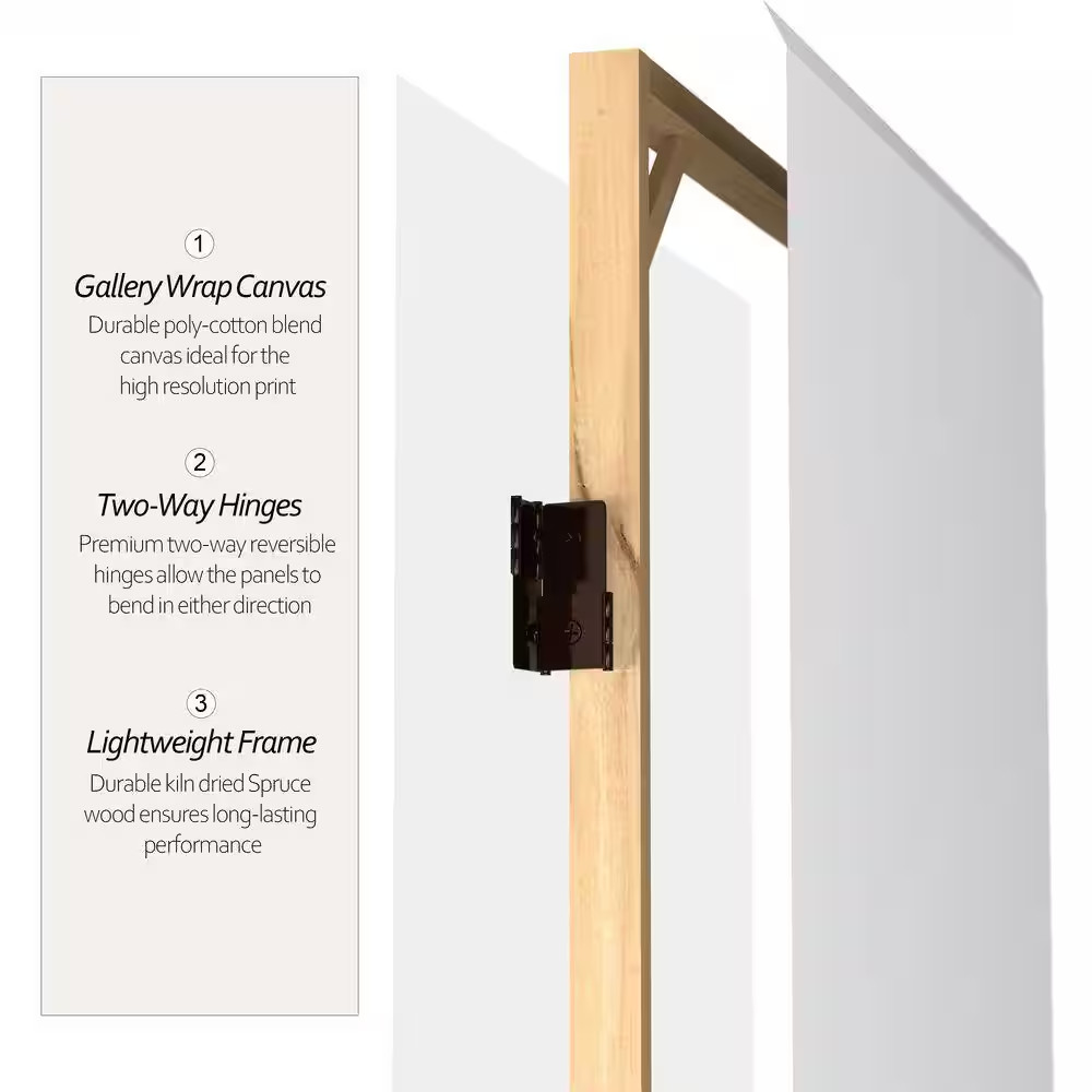 5 Ft White 4-Panel Room Divider