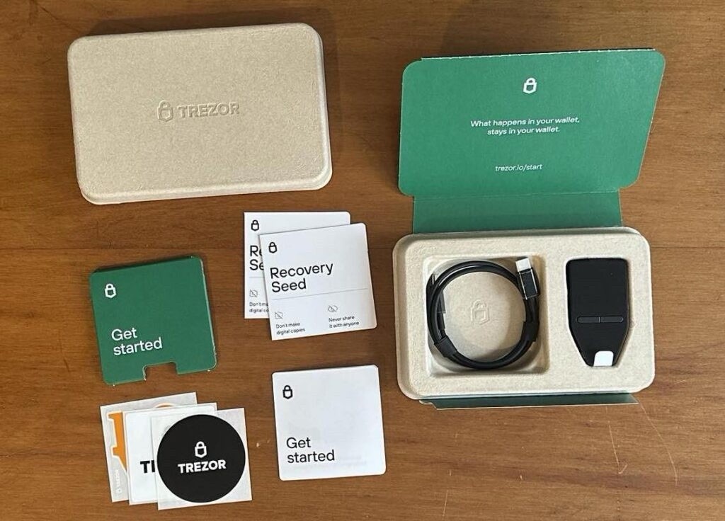 Trezor Safe 3 Crypto Hardware Wallet Secure, Passphrase Protected (Cosmic Black)