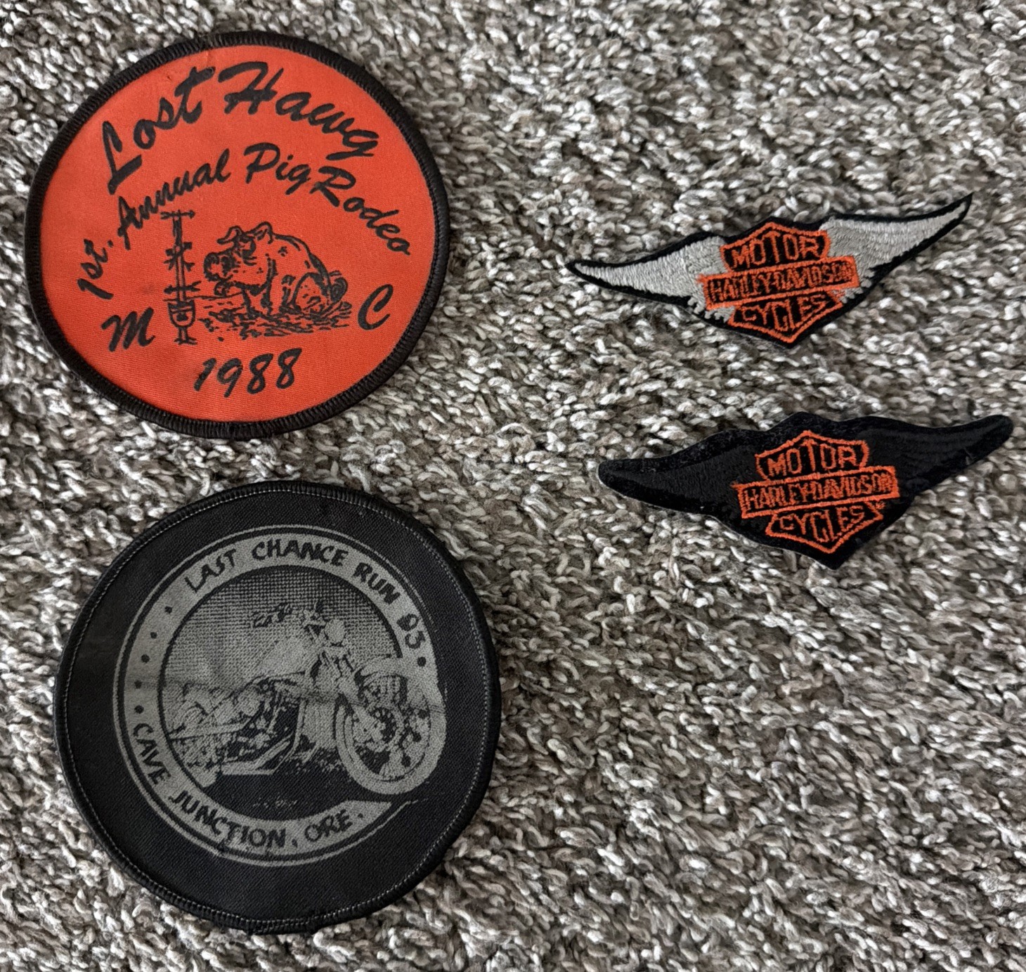 Vintage Harley Davidson Patches Lot Of 4