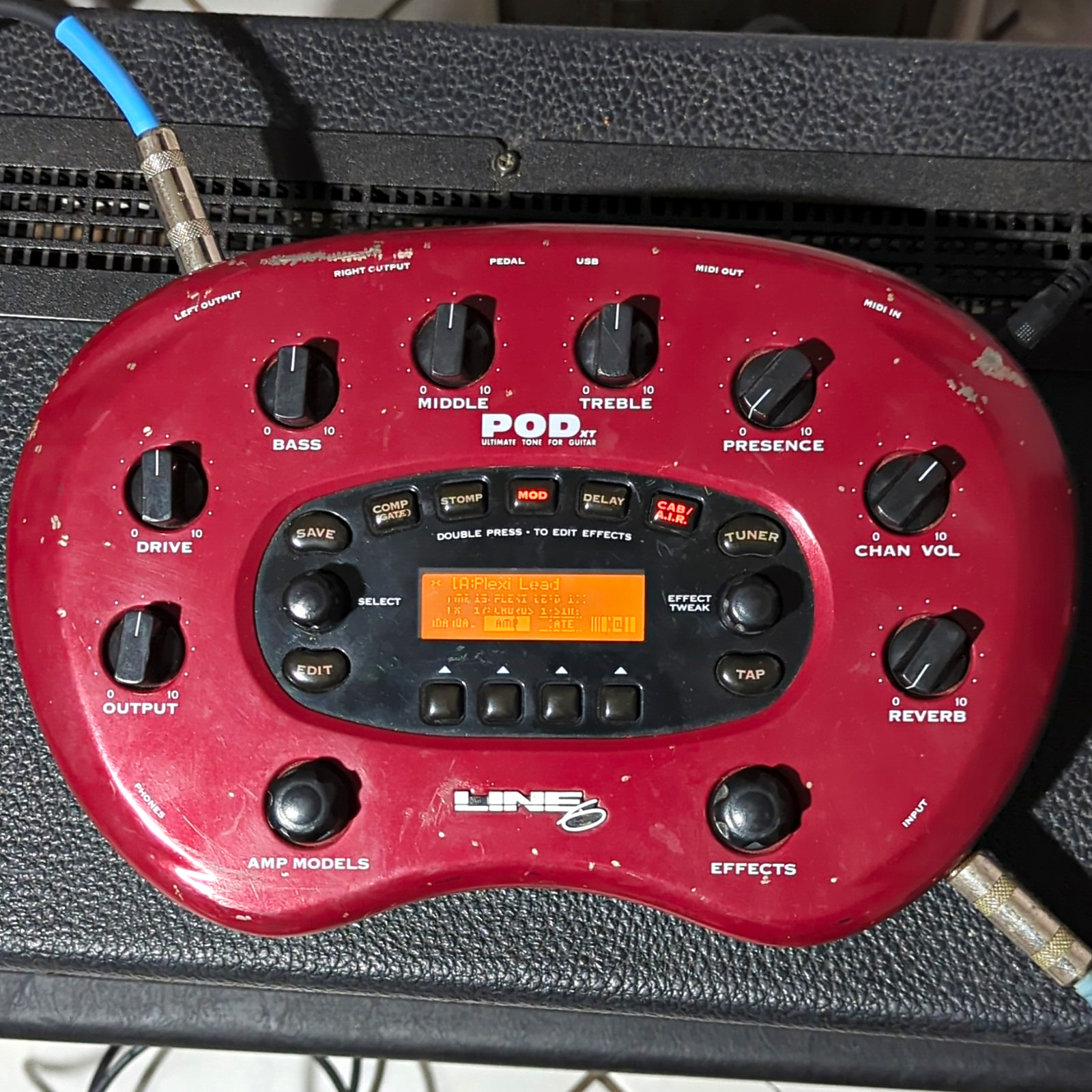 Line 6 POD XT Digital Multi-Effects Amp Modeler Processor Pedal for Electric