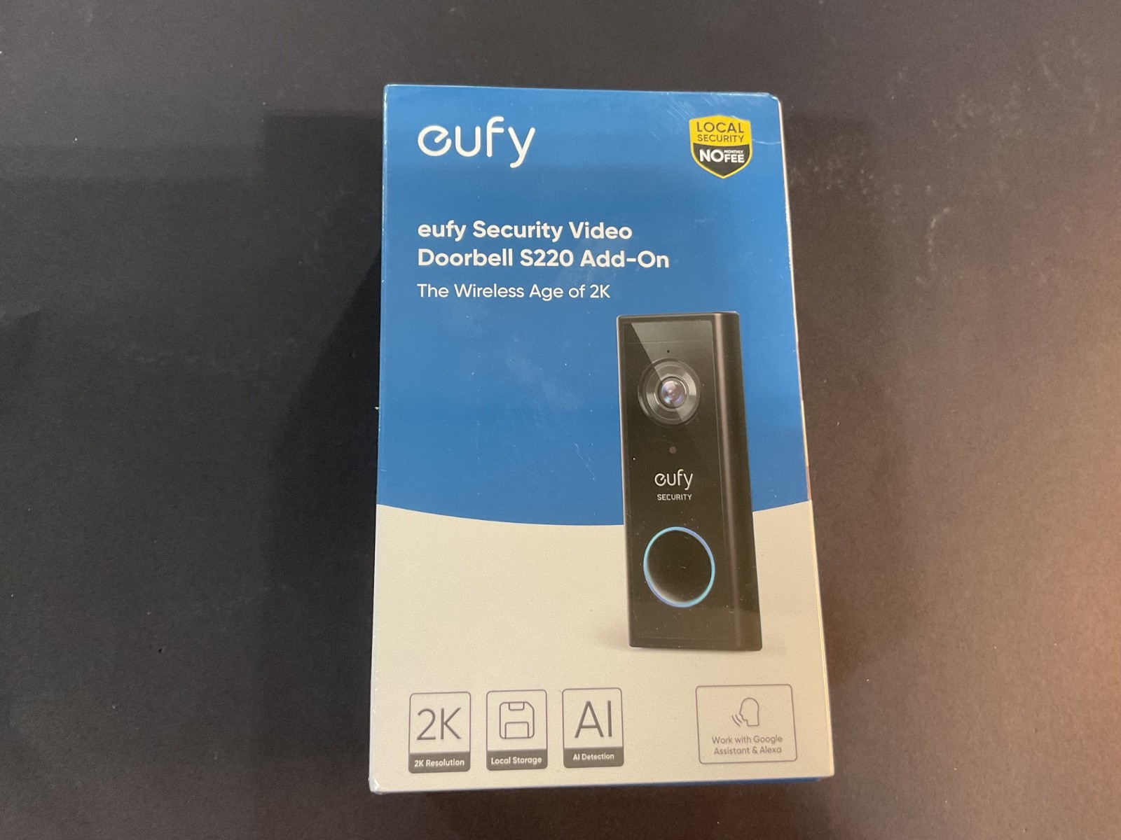 eufy Security Wireless Video Doorbell S220 Add-on with 2K Resolution (SEALED)