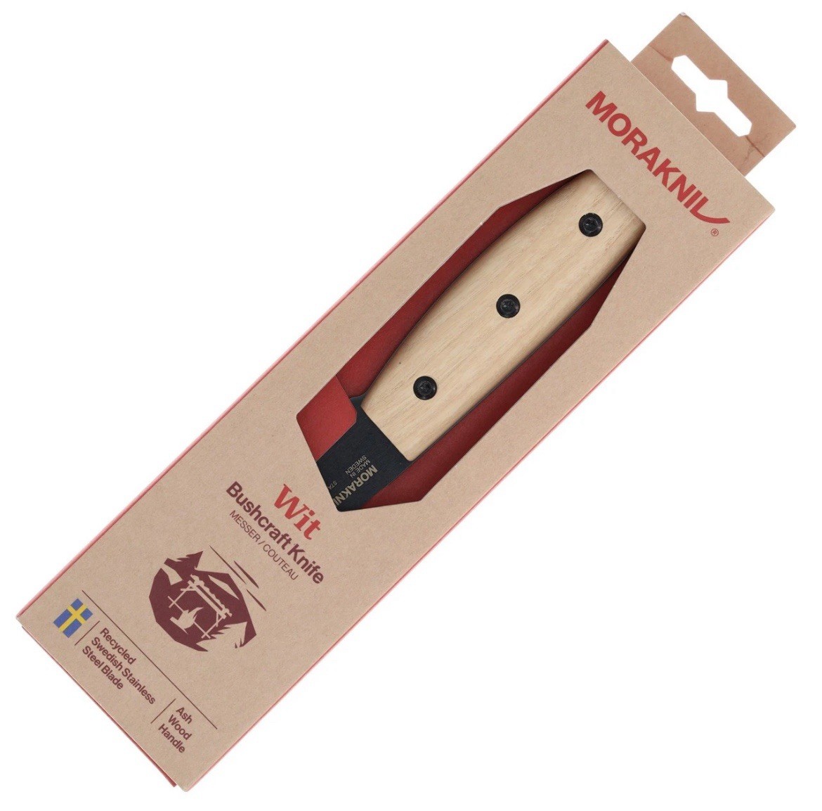 🔥NEW Morakniv Knives Wit BlackBlade Fixed Blade Ash Wood Drop Point FS14084🔥