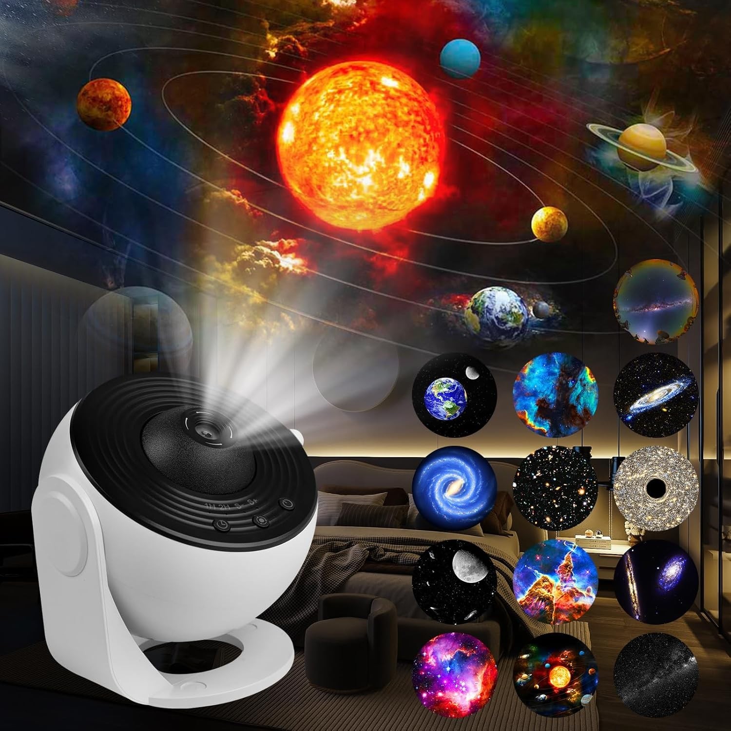 Proyector de estrellas con imagen HD y luz de galaxia con perilla ajustable NEW