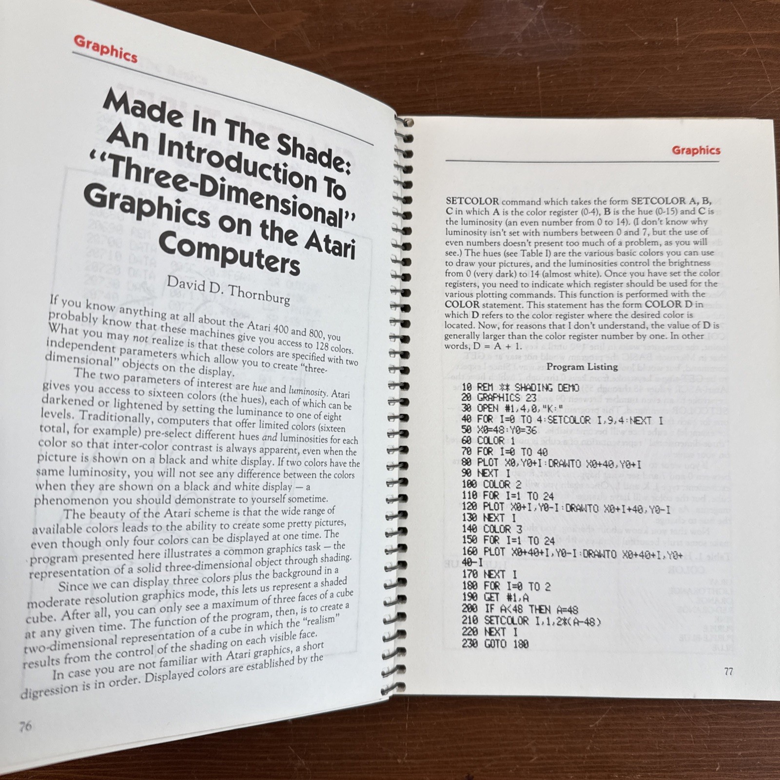 1981 COMPUTE!'s First Book of Atari 400/800 BASIC Programmer’s Guide Rare