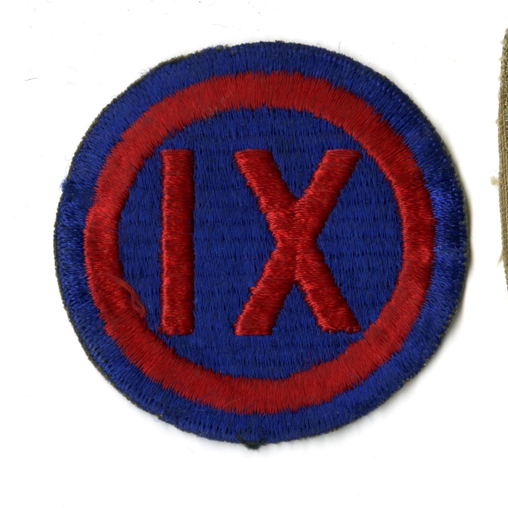 IX Corps Ripple Weave White Back Patch WWII Vintage Pacific Theater