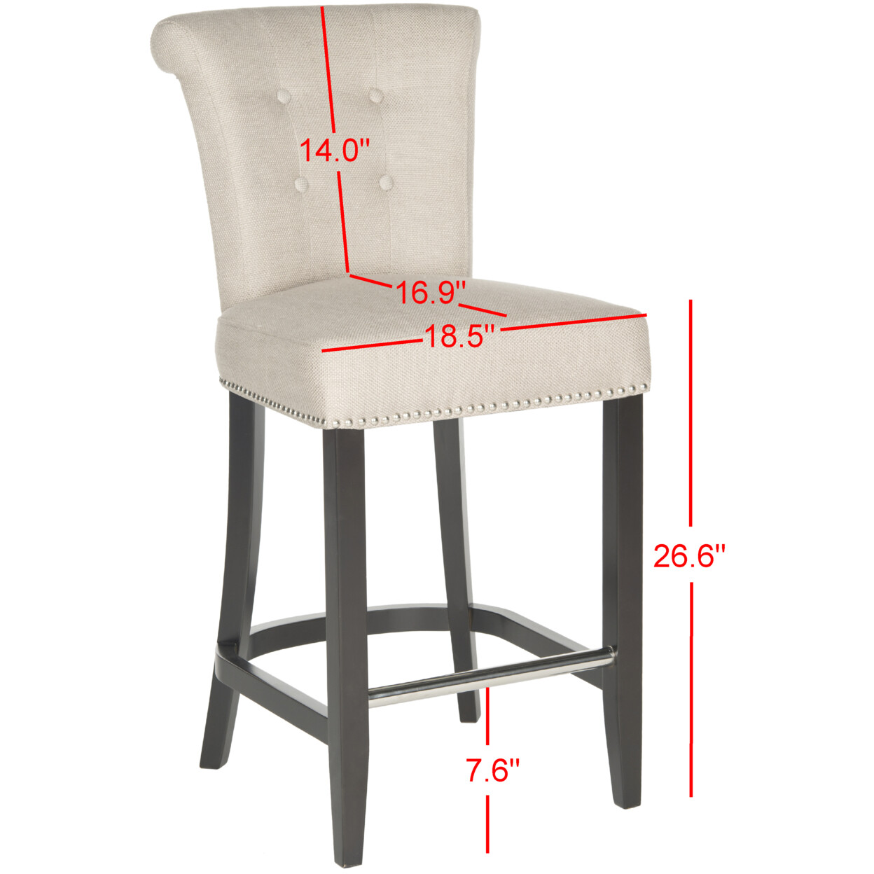 SAFAVIEH Addo Ring Counter Stool | Beige |