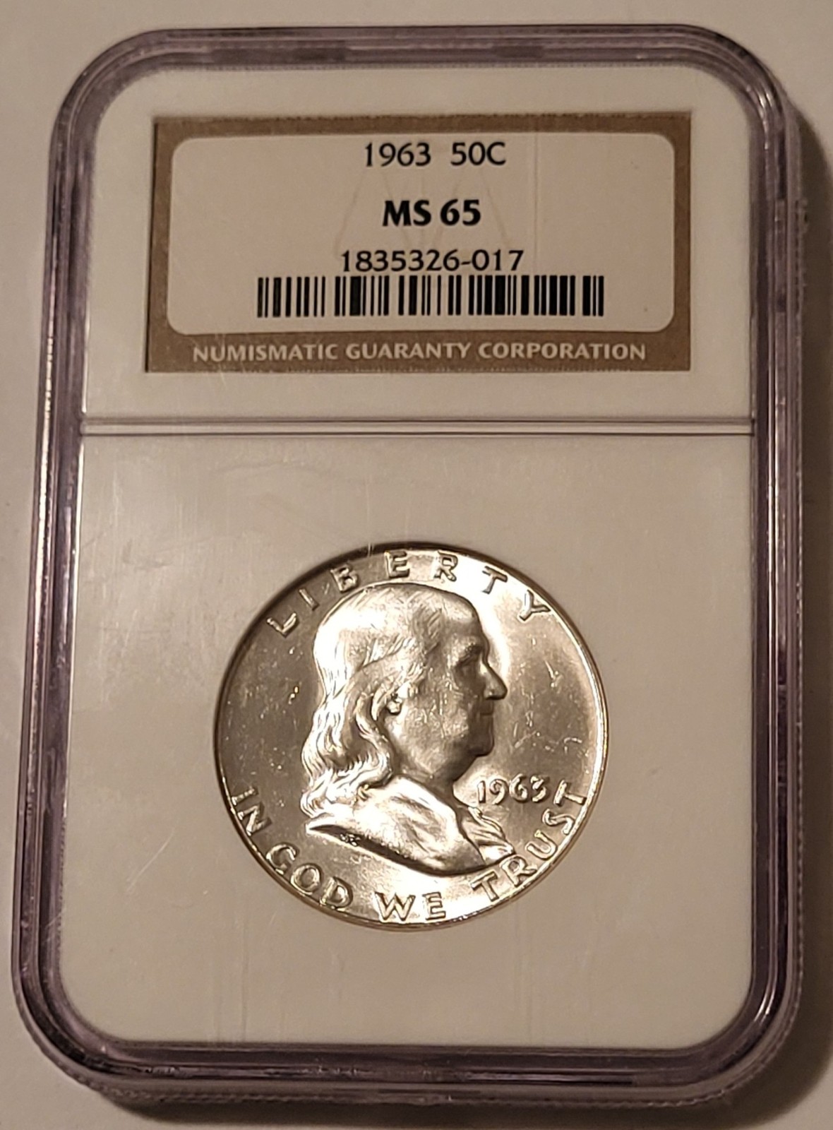 1963 Franklin Half Dollar MS65 NGC