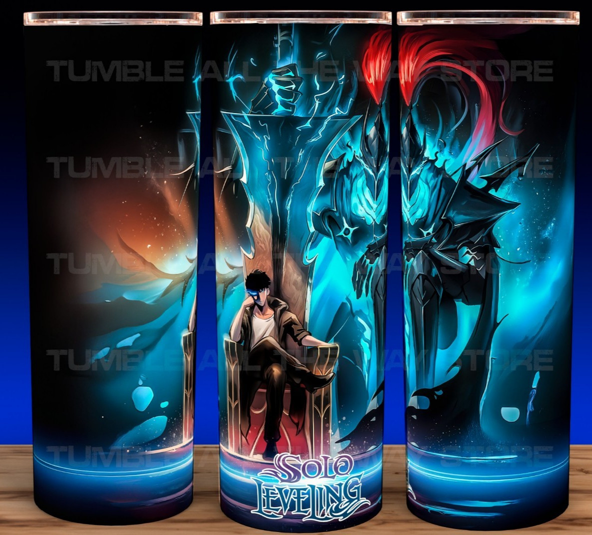Solo Leveling Anime Sung Jin-Woo and Igris Shadow Monarch Cup Mug Tumbler 20oz