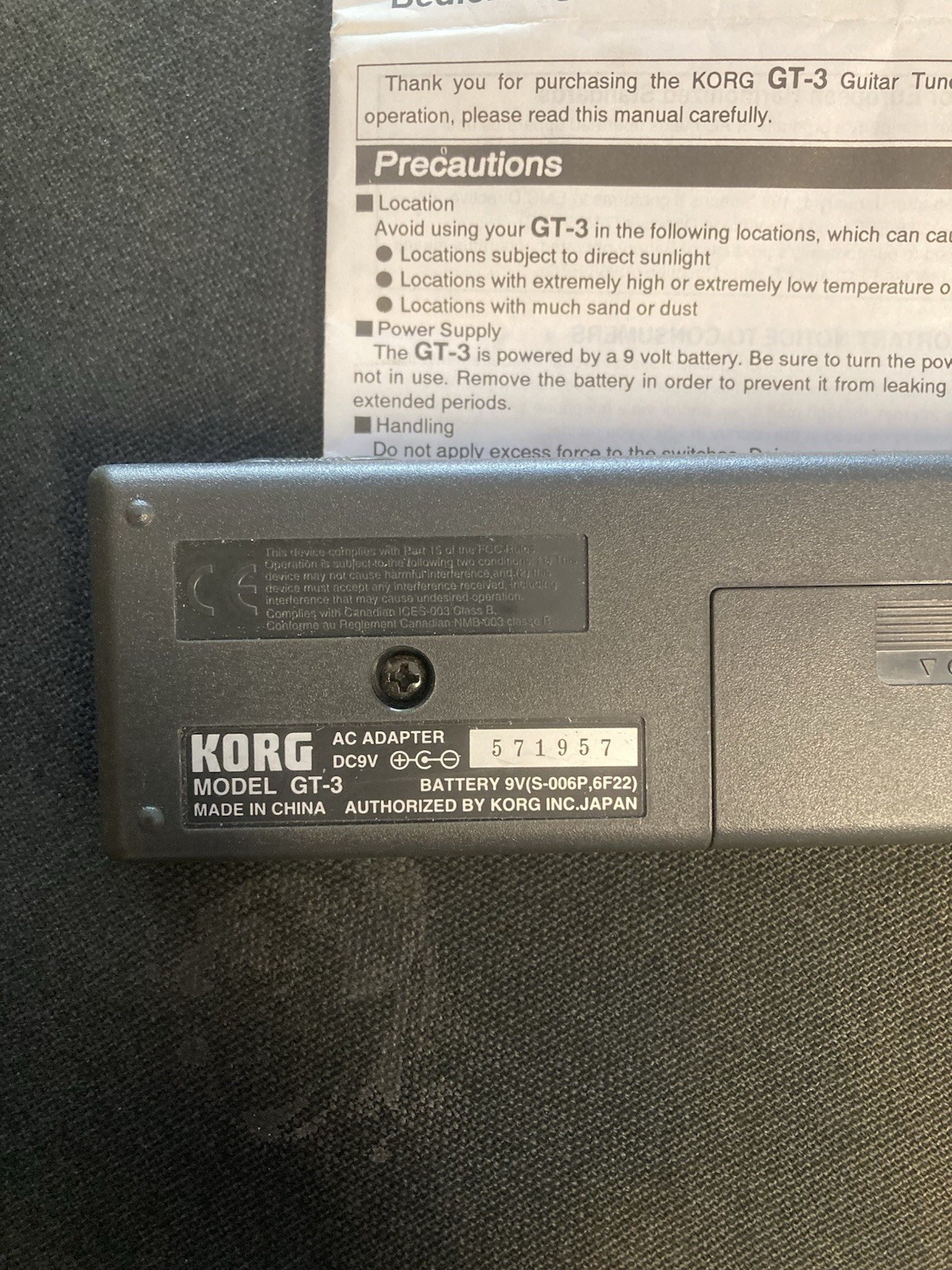 Korg GT-3 guitar tuner