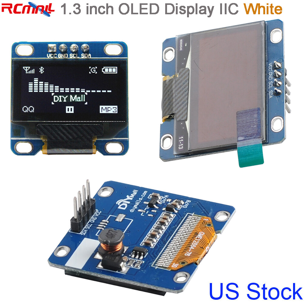 3pcs 1.3" inch OLED Display Screen Module 128x64 I2C IIC Serial SH1106 US Stock