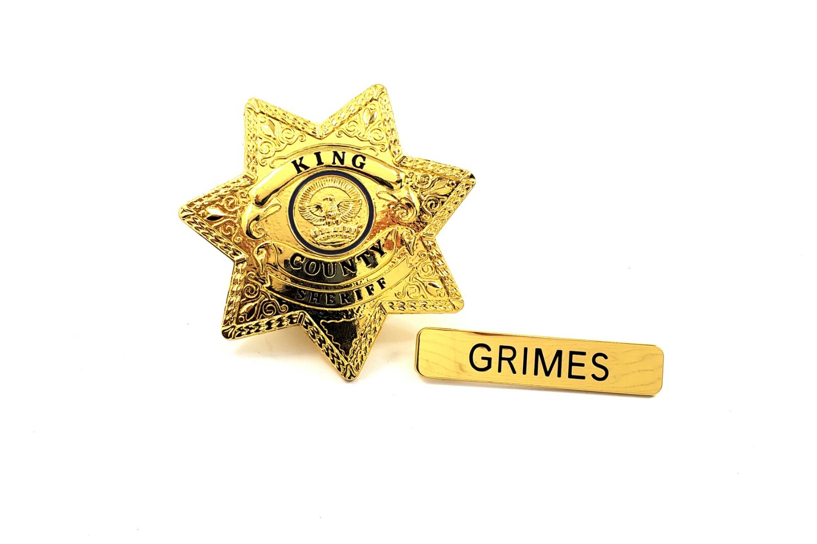 Walking Dead King County Grimes Sheriff's Hat/Shirt Badge and/or Name Tag