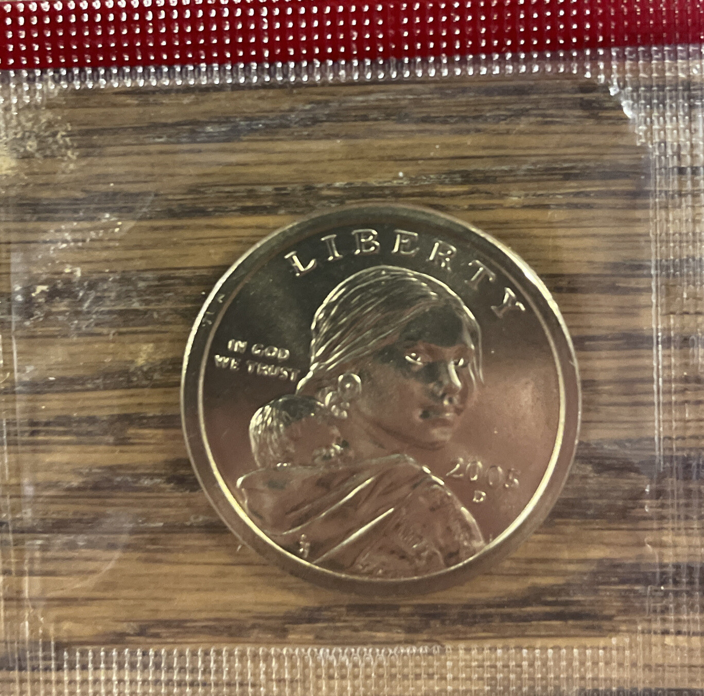 2005 D Native American Sacagawea Dollar from Mint Set in Mint Cello Ships Free