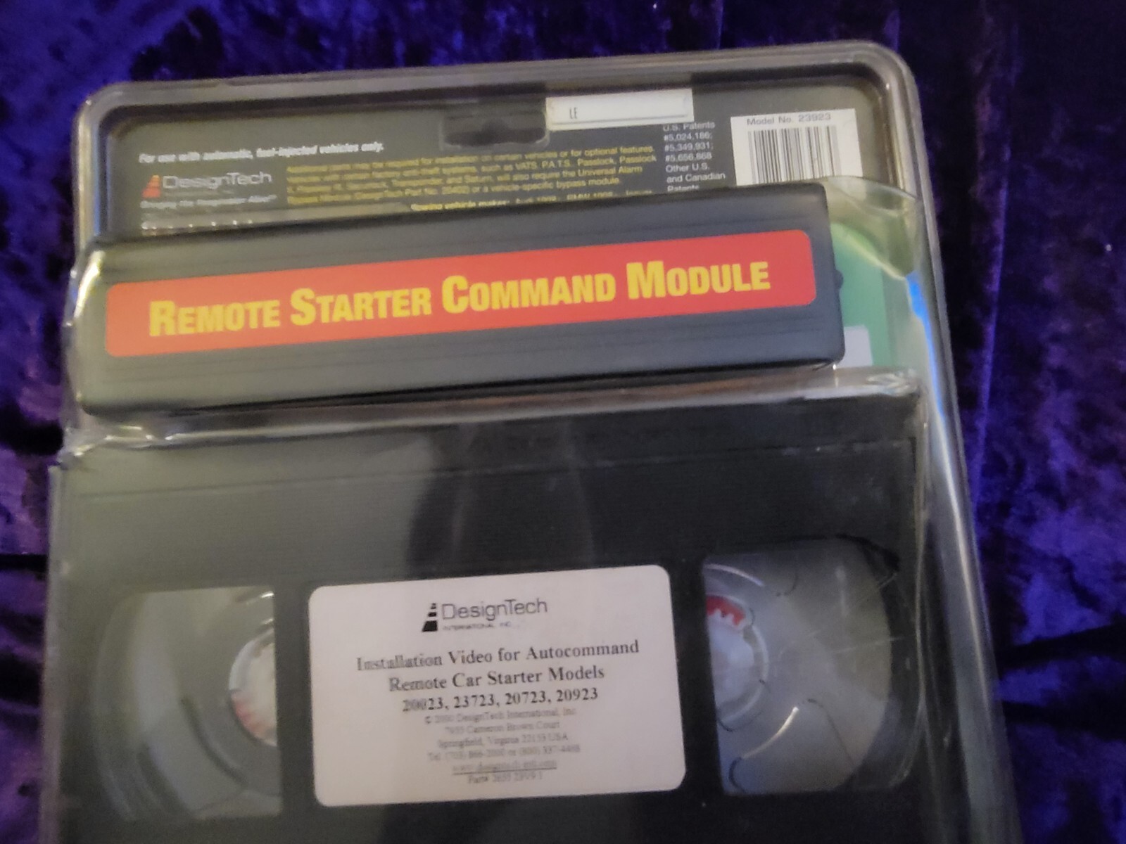 NEW - Design Tech AutoCommand Remote Car Starter Module Model #23923 + VHS TAPE