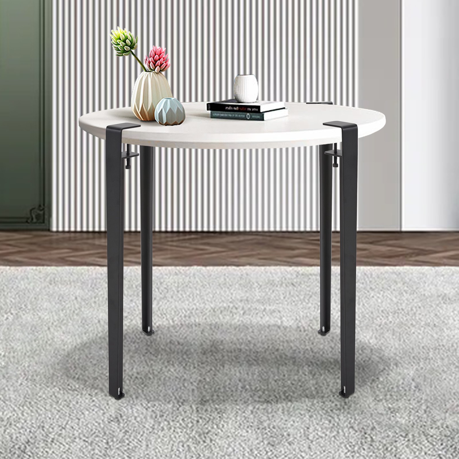 Adjustable Table Legs Table Clamp Legs F-shaped Table Legs 71cm/28in BLACK