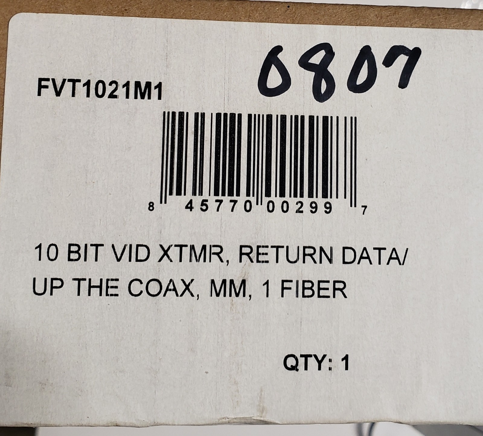 ComNet FVT1021M1 10 Bit Vid XTMR