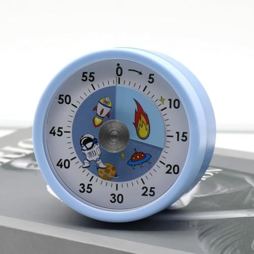 Visual Timer, Mechanical Kitchen Time Manual Countdown Timers Light Blue