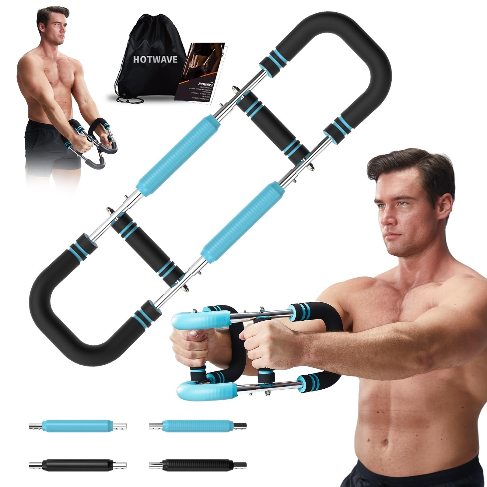 HOTWAVE Twister Arm Trainer, Chest Workout Equipment Exerciser for Men, Adjus...
