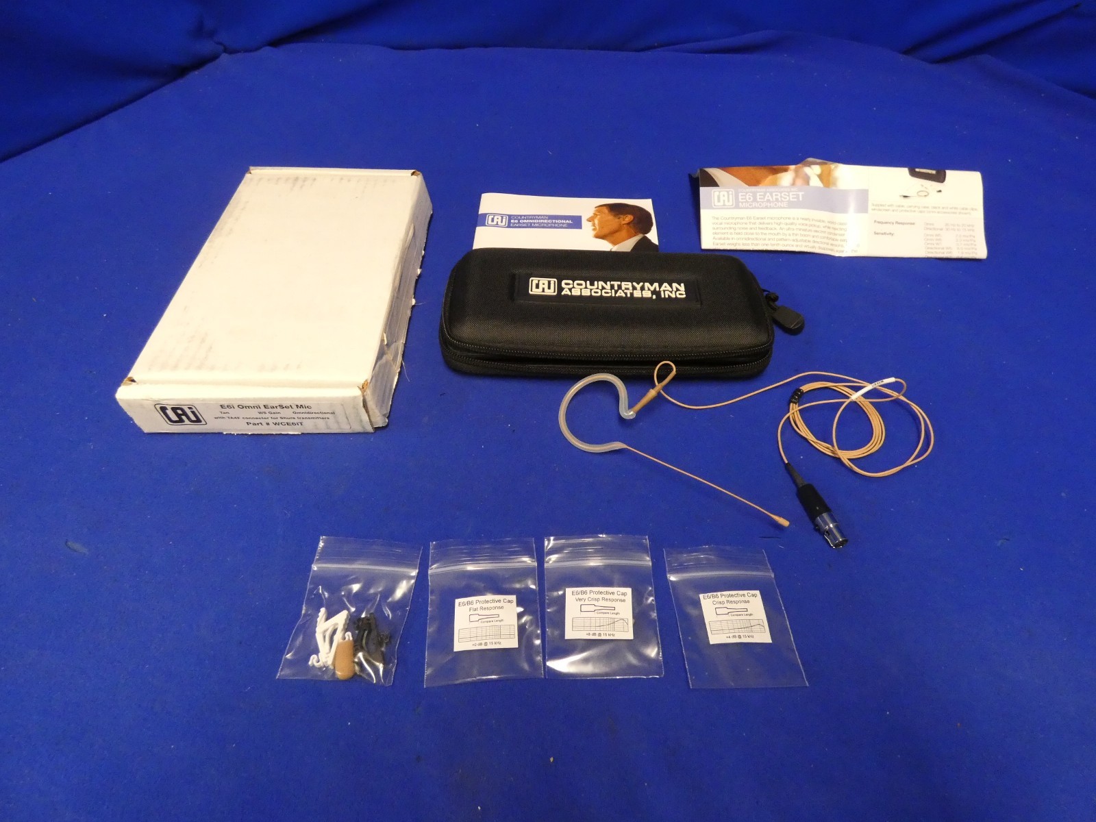 Countryman Associates E6i Omni EarSet Mic w/TA4F, Tan (New w/Original Box)