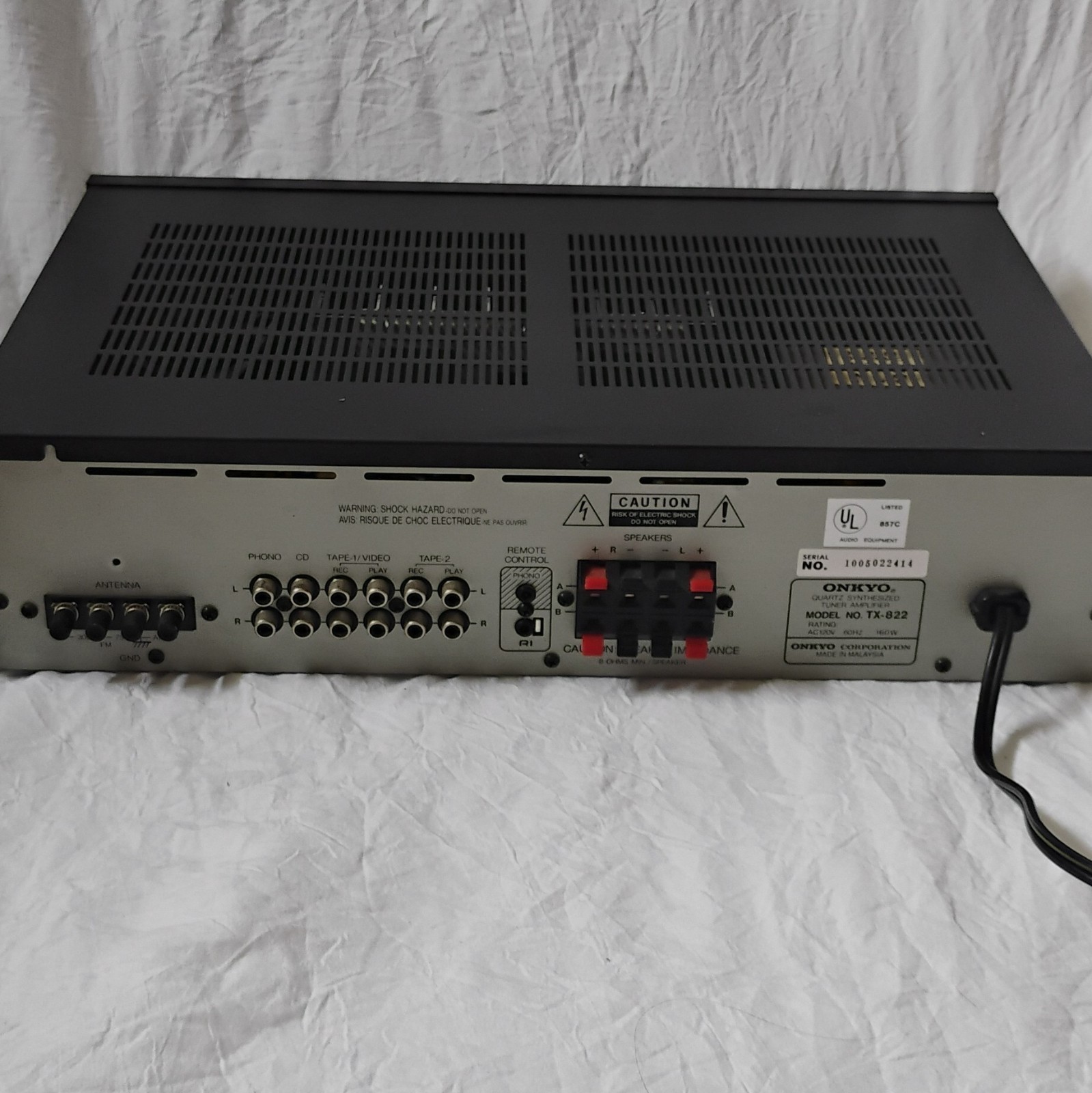 Onkyo TX-822 Quartz Synthesized Tuner Amplifier