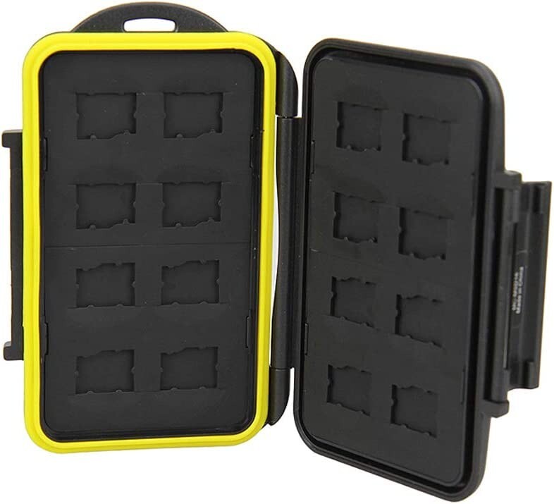 JJC MC-MSD16 Rugged Water-Resistant Memory Card Case (16x microSD Cards)
