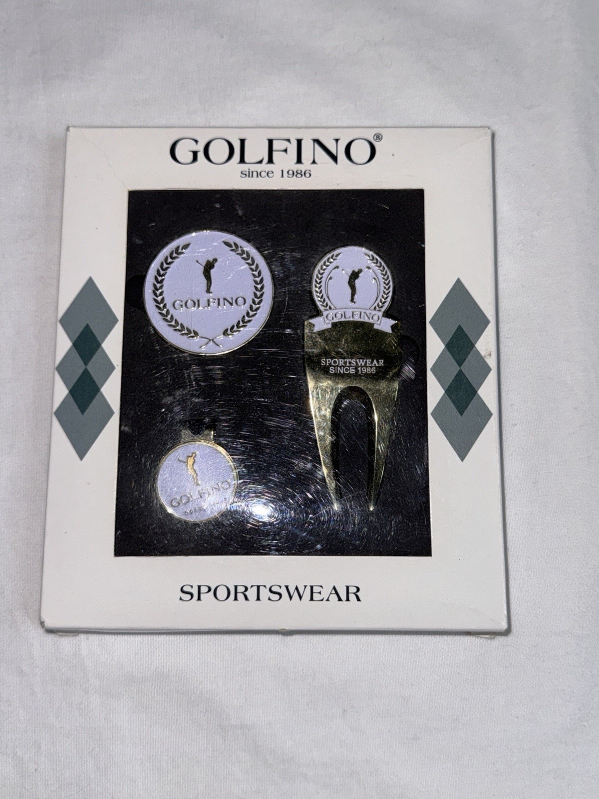 Golfino Divot Tool Ball Marker Set Premium Golf Gift Set w/ Box
