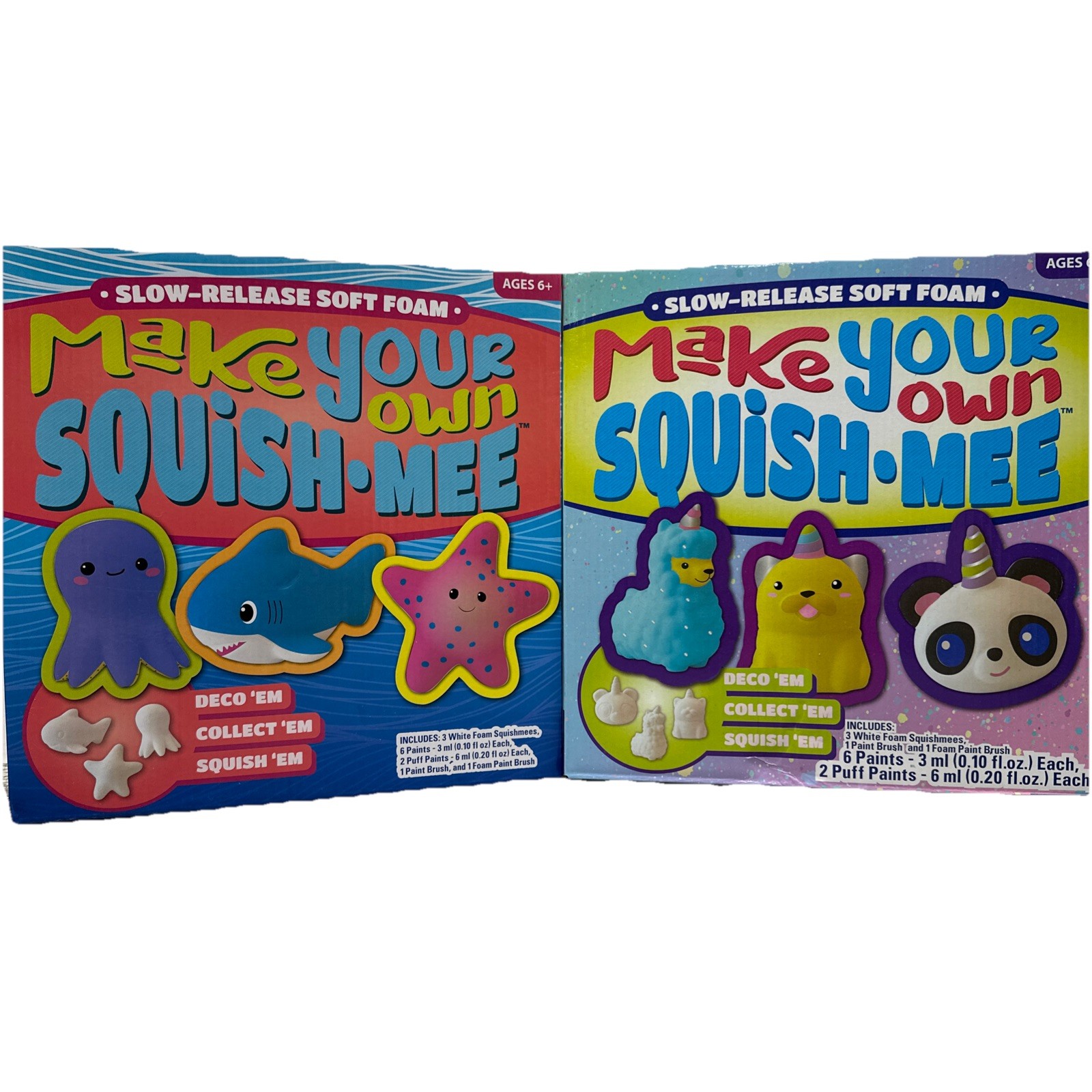 Make Your Own Squish Mee Two Pack Slow Release, Soft Foam Creations With Paint