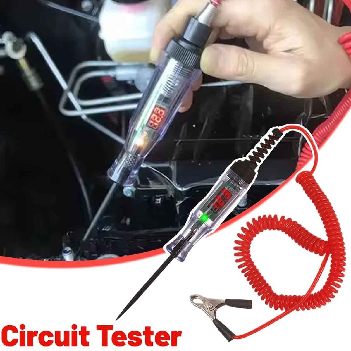 2Pcs DC 6V-24V voltmeter probes for car maintenance and electrical diagnostics