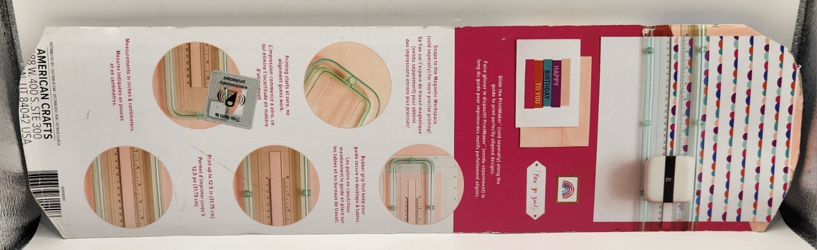 NEW We R Memory Keepers Print Maker 12"Alignment Guide + Ribbon And Washi Guide