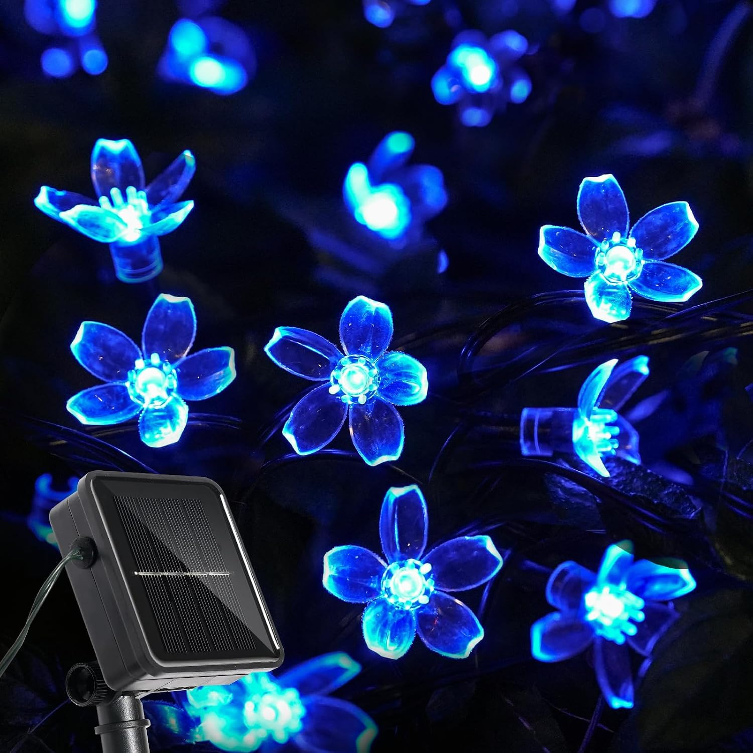 60 LED Solar String Lights Outdoor Waterproof Flower Fairy Lights for Garden Fen