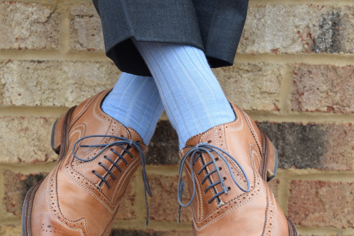 Men's Over the Calf Dress Socks Merino Wool Knee High Calf Socks