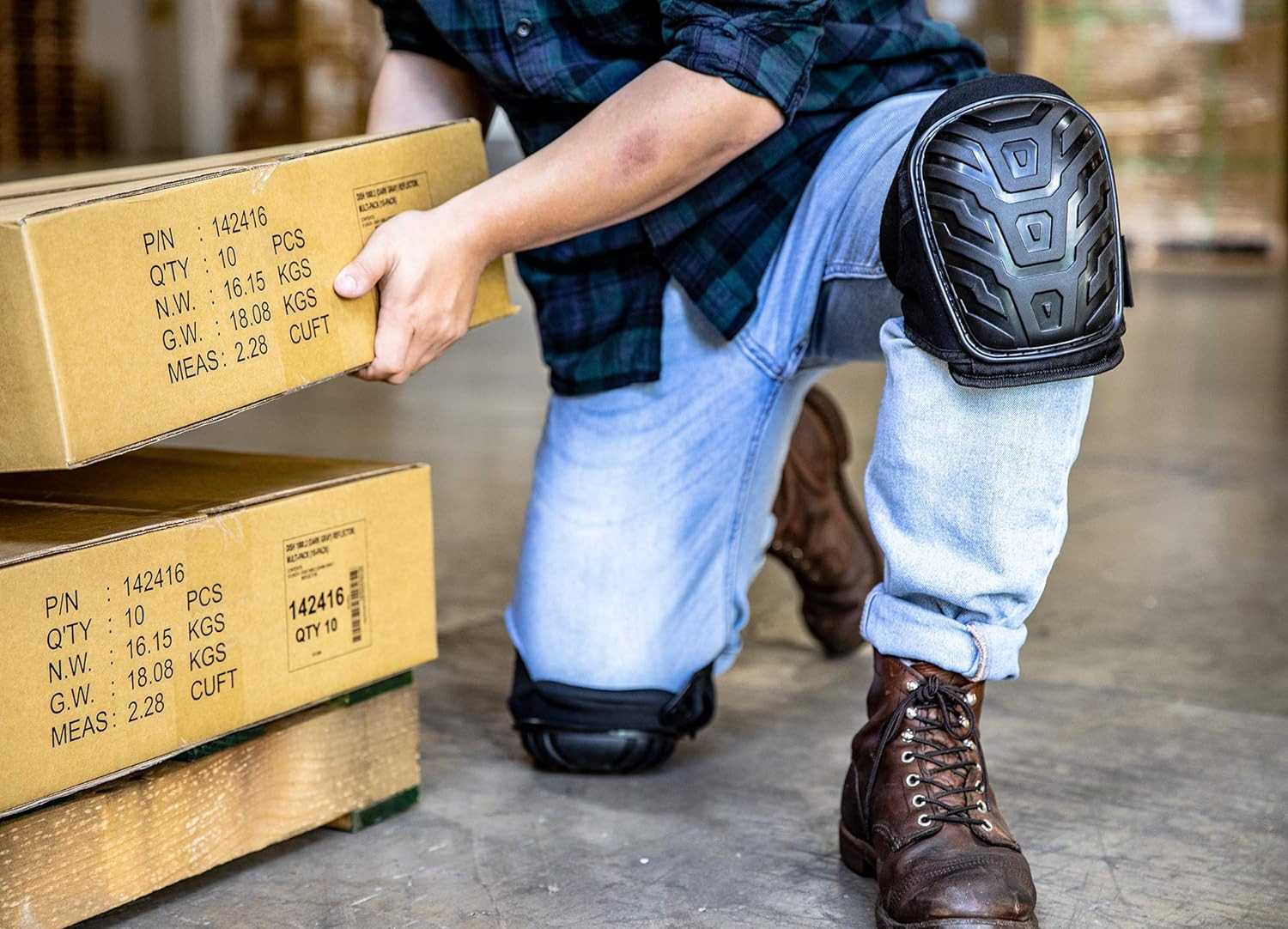 Professional Knee Pads for Work - Heavy Duty Foam Padding Kneepads for Construct